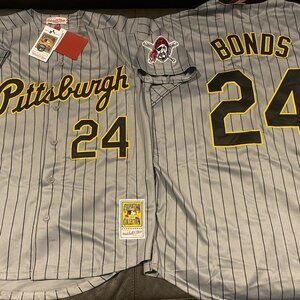 1980s PITTSBURGH PIRATES BARRY BONDS Men's JERSEY M,L,XL,2X by Mitchell & Ness